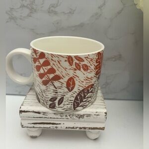 Starbucks Fall Autumn Leaves 2017 Coffee Mug 12oz Orange Brown EUC not new